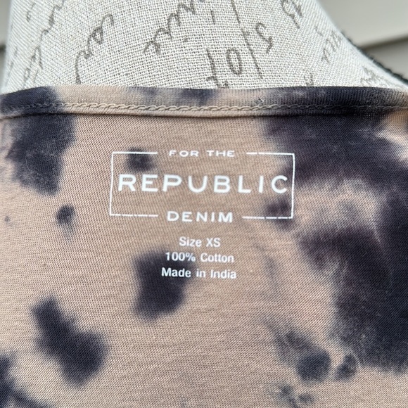 FOR THE REPUBLIC DENIM Tie Dye Cotton Tank Top - Picture 10 of 12